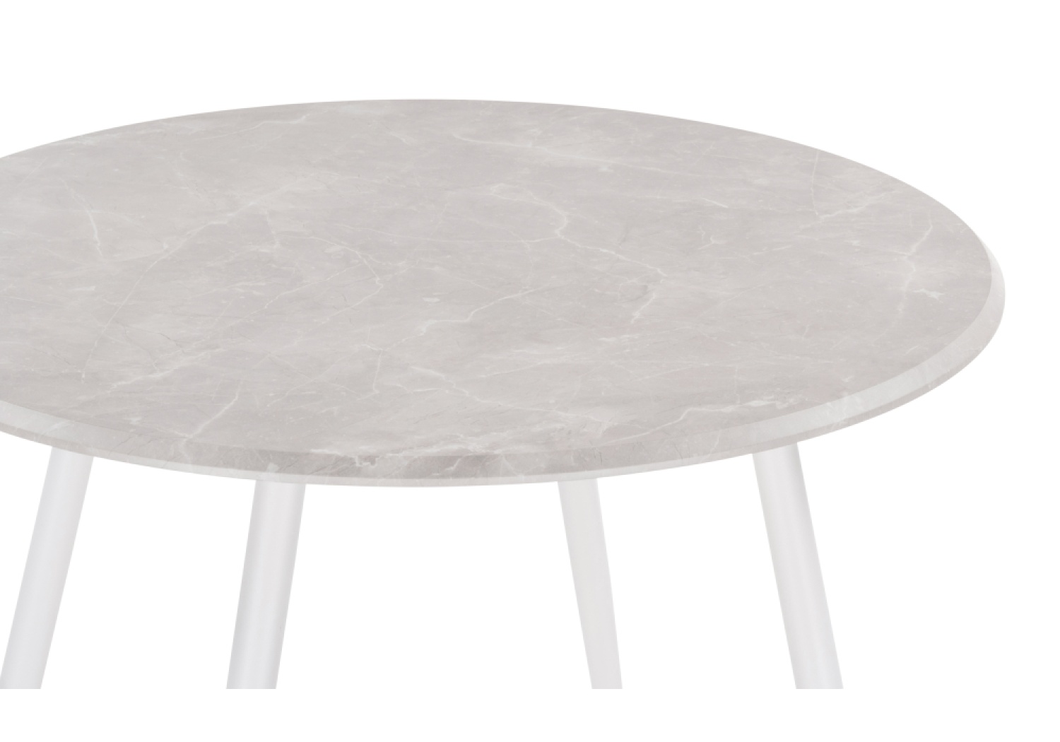 Деревянный стол Абилин 100 мрамор светло-серый / белый матовый