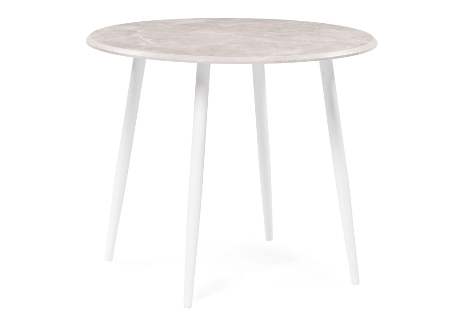 Деревянный стол Абилин 90 мрамор светло-серый / белый матовый