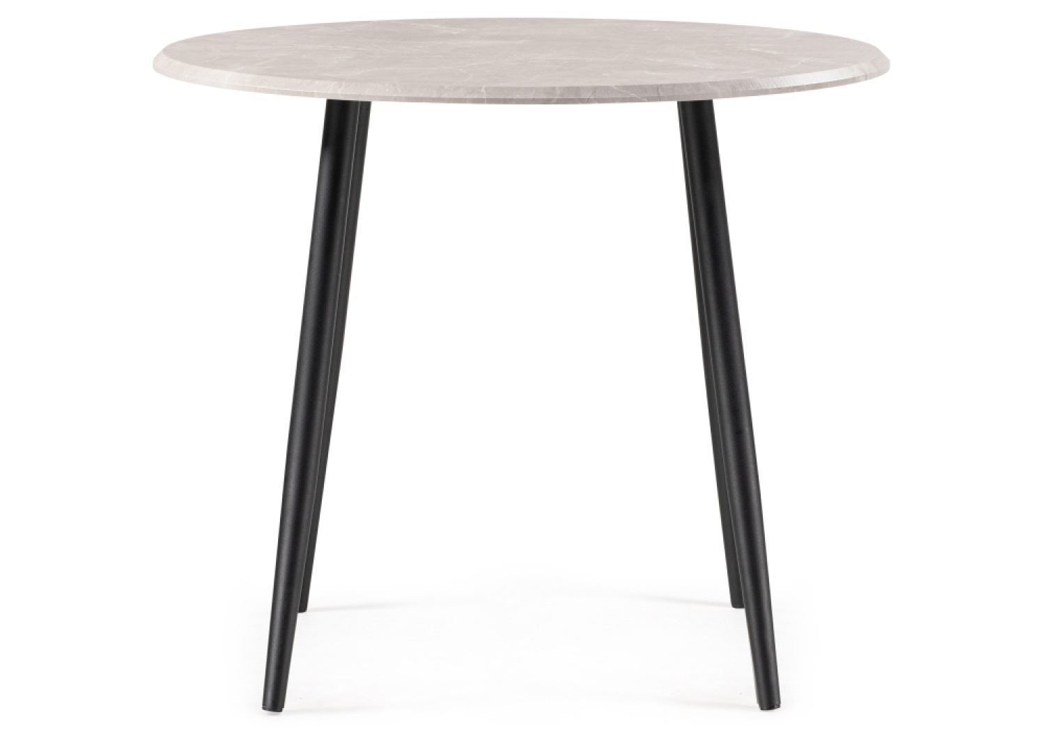 Деревянный стол Абилин 90 мрамор светло-серый / черный матовый