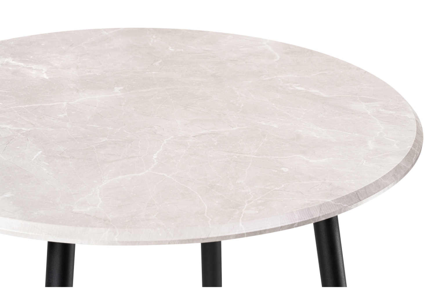 Деревянный стол Абилин 90 мрамор светло-серый / черный матовый