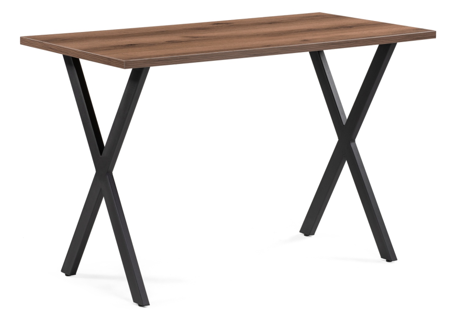 Деревянный стол Алеста Лофт 120х60х77 25 мм дуб делано темный / черный матовый