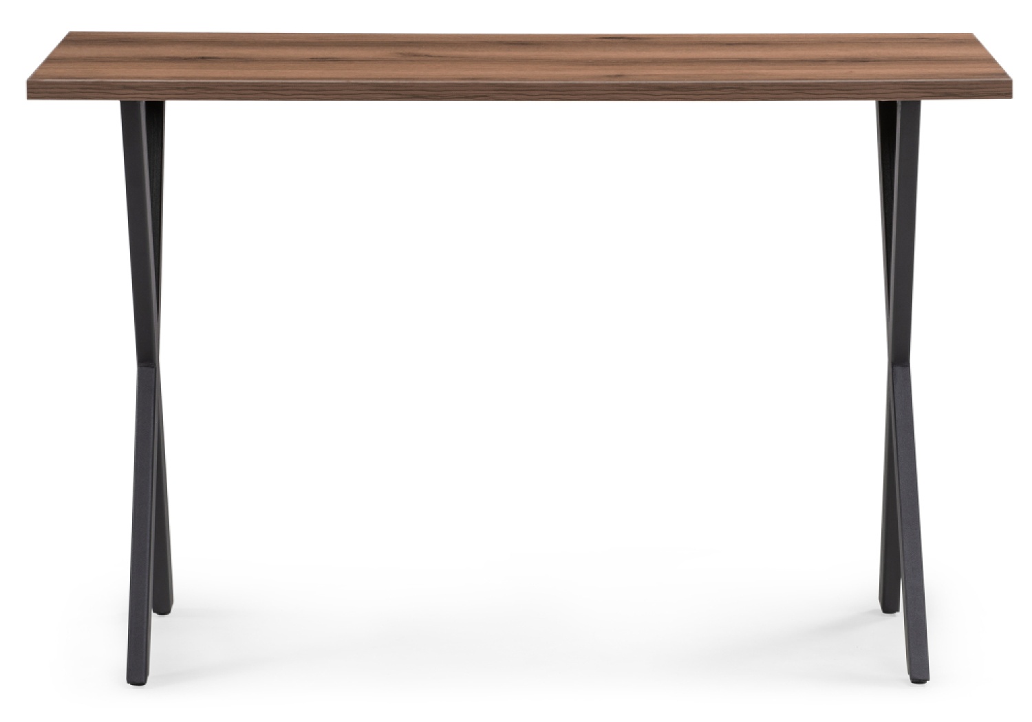 Деревянный стол Алеста Лофт 120х60х77 25 мм дуб делано темный / черный матовый