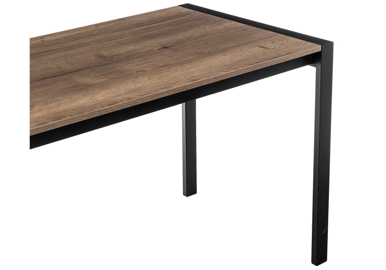 Деревянный стол Центавр 120 (160) х 70 дуб велингтон / черный матовый
