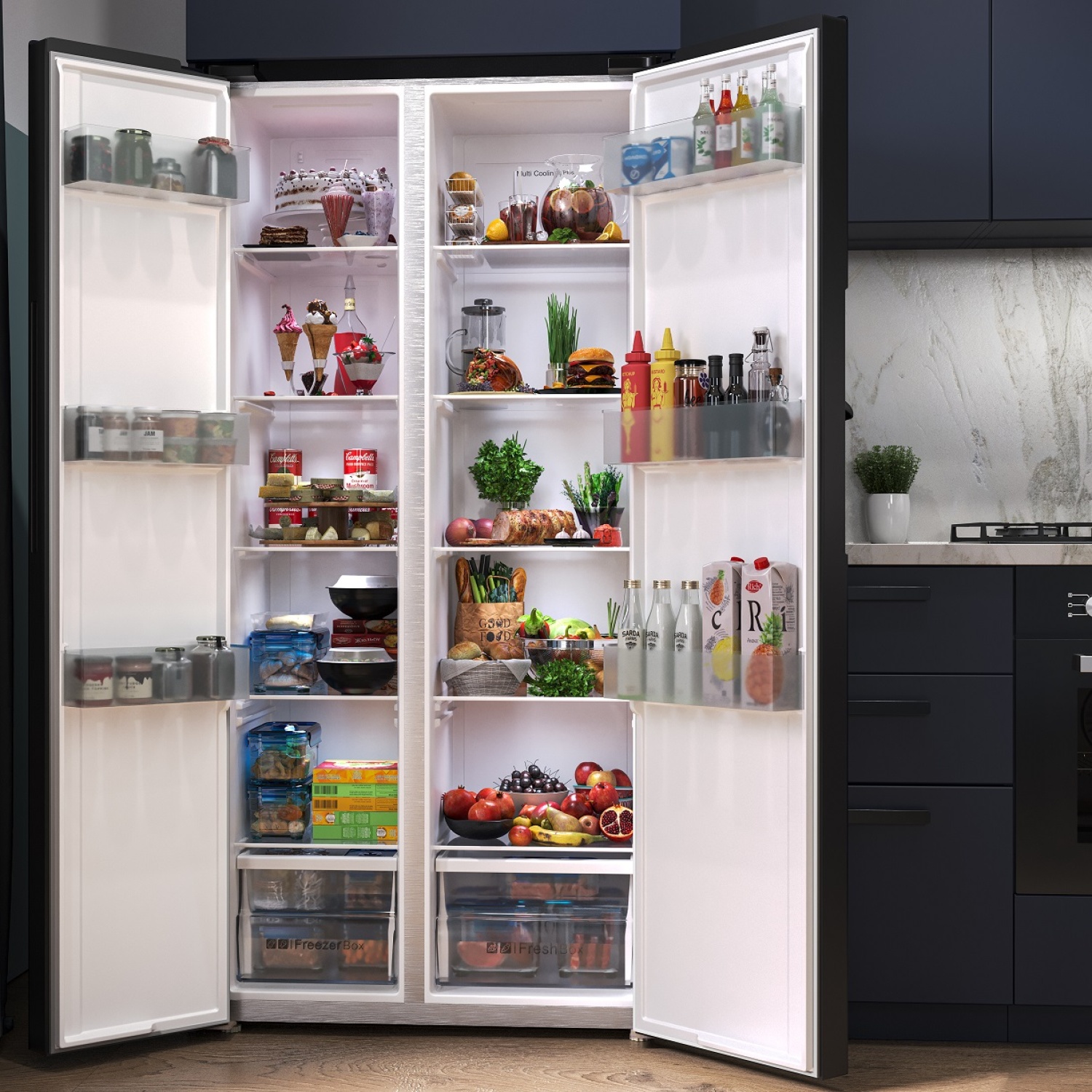 Холодильник Side-by-side LEX LSB520BlID
