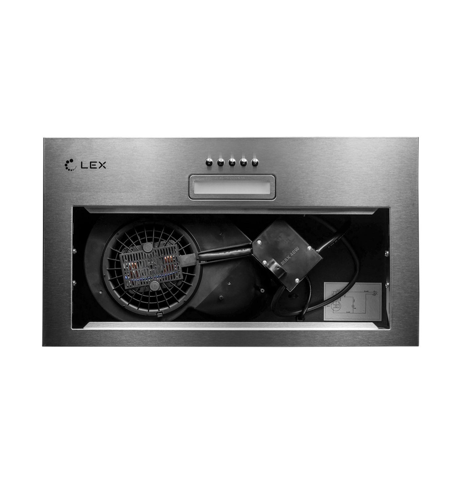 Встраиваемая кухонная вытяжка LEX GS Bloc Light 600 Inox