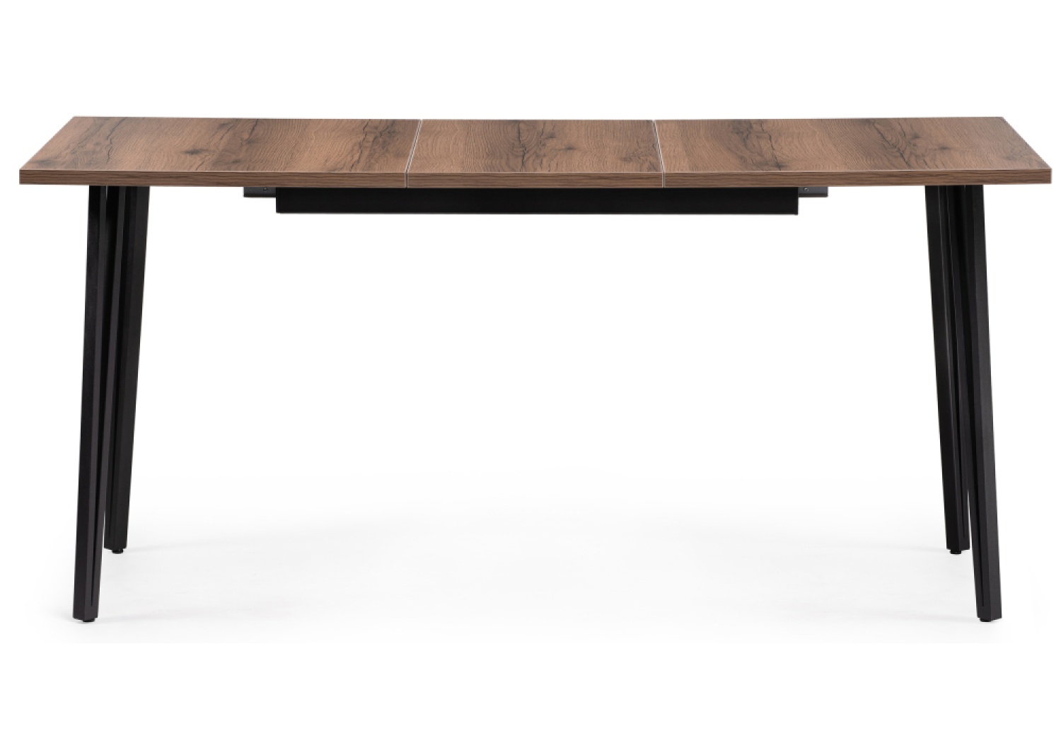 Деревянный стол Денвер Лофт 120(160)х75х75 25 мм дуб делано темный / черный матовый