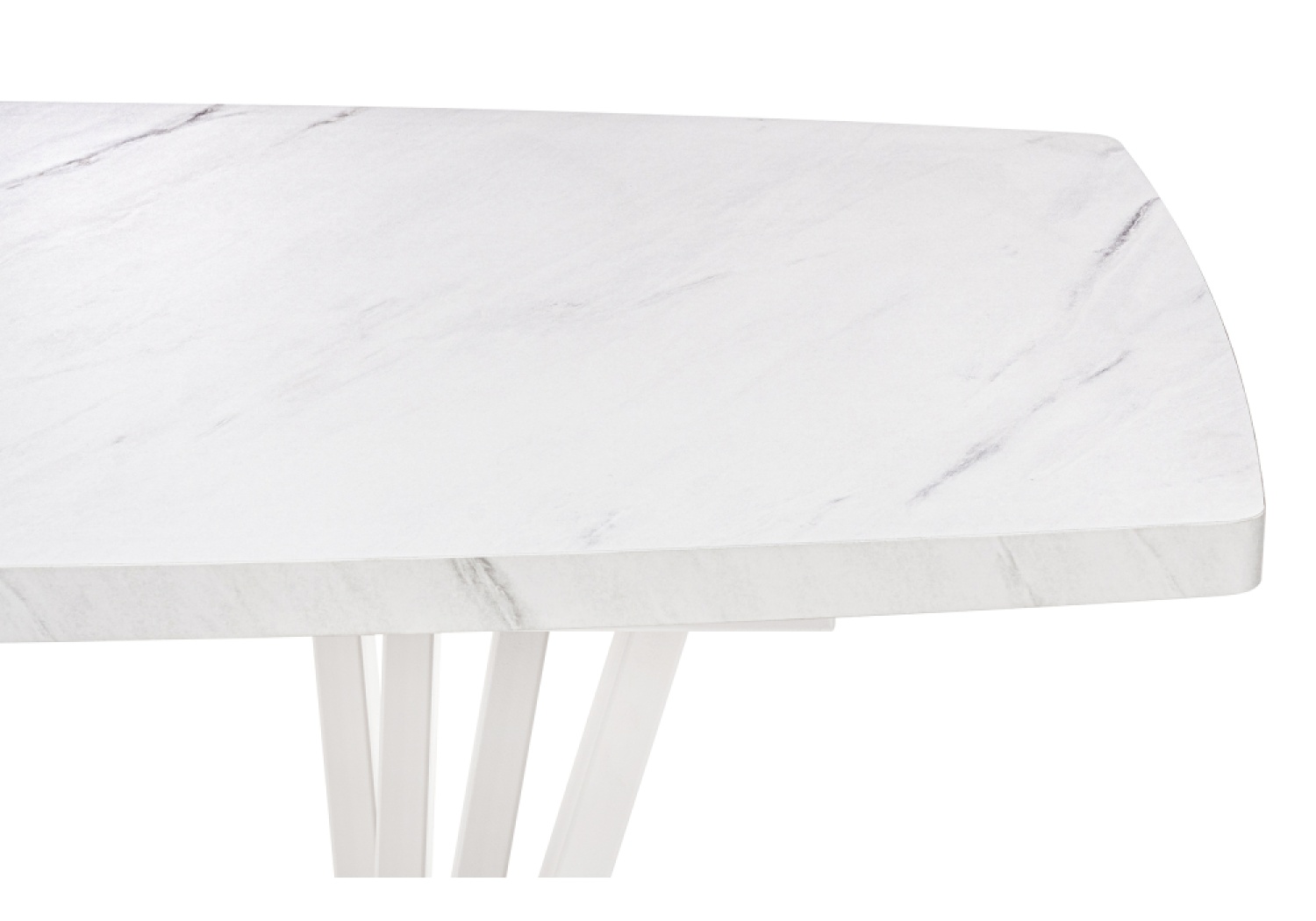 Деревянный стол Эудес мрамор леванто белый / белый