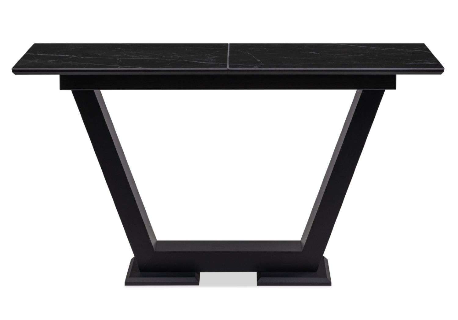 Керамический стол Иматра 140х80х76 черный мрамор / черный кварц
