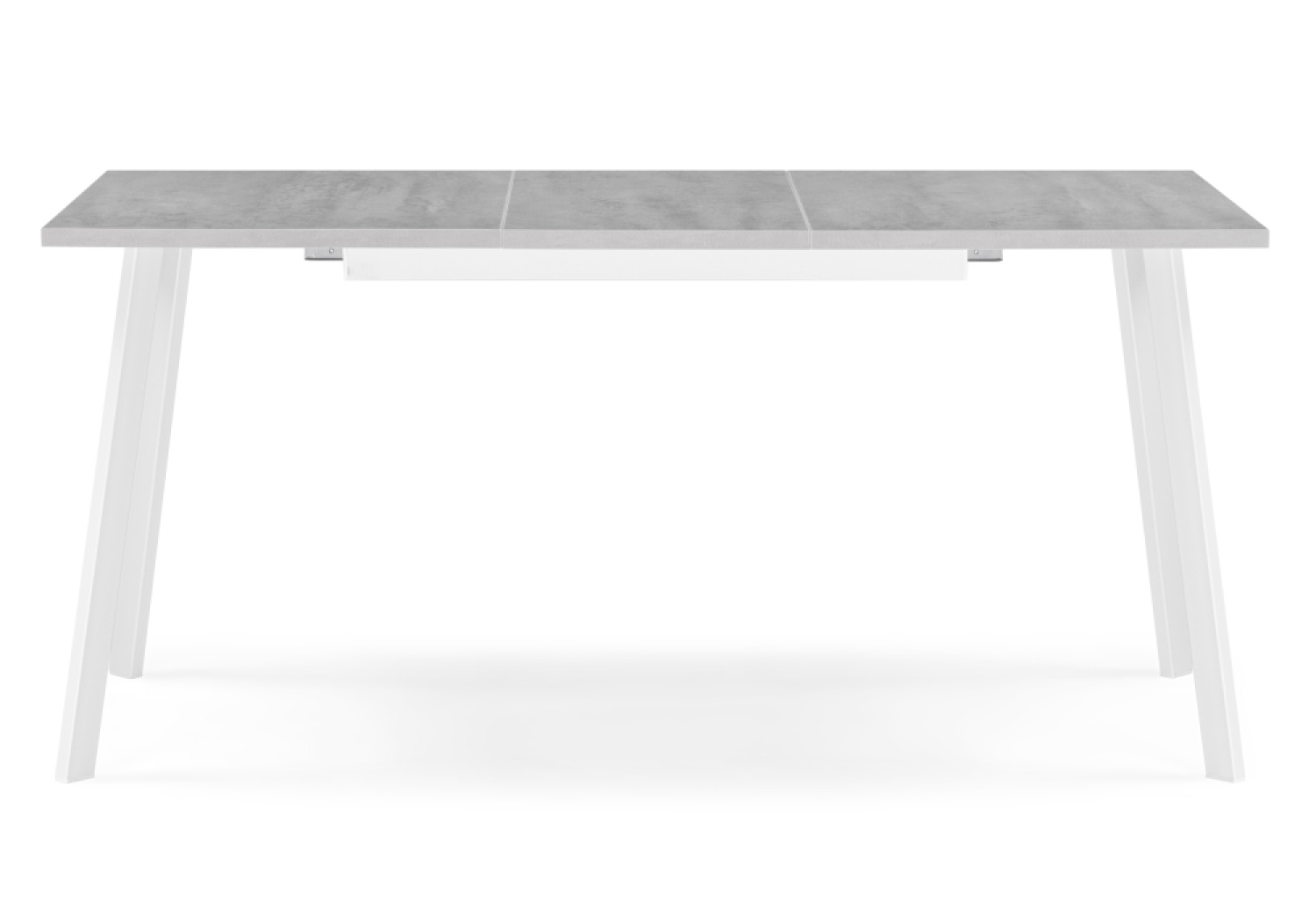 Деревянный стол Колон Лофт 120(160)х75х75 25 мм бетон / белый матовый