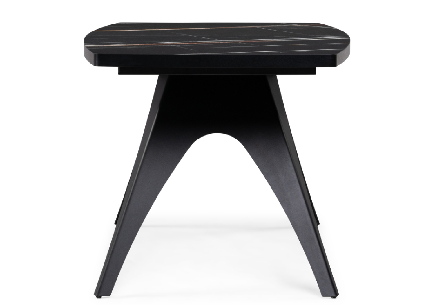 Стеклянный стол Лардж 160(205)х90х76 sahara noir / черный