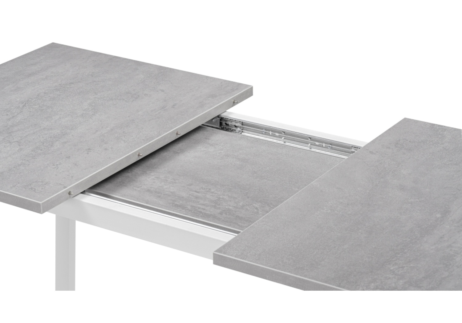 Деревянный стол Лота Лофт 120 25 мм бетон / белый матовый