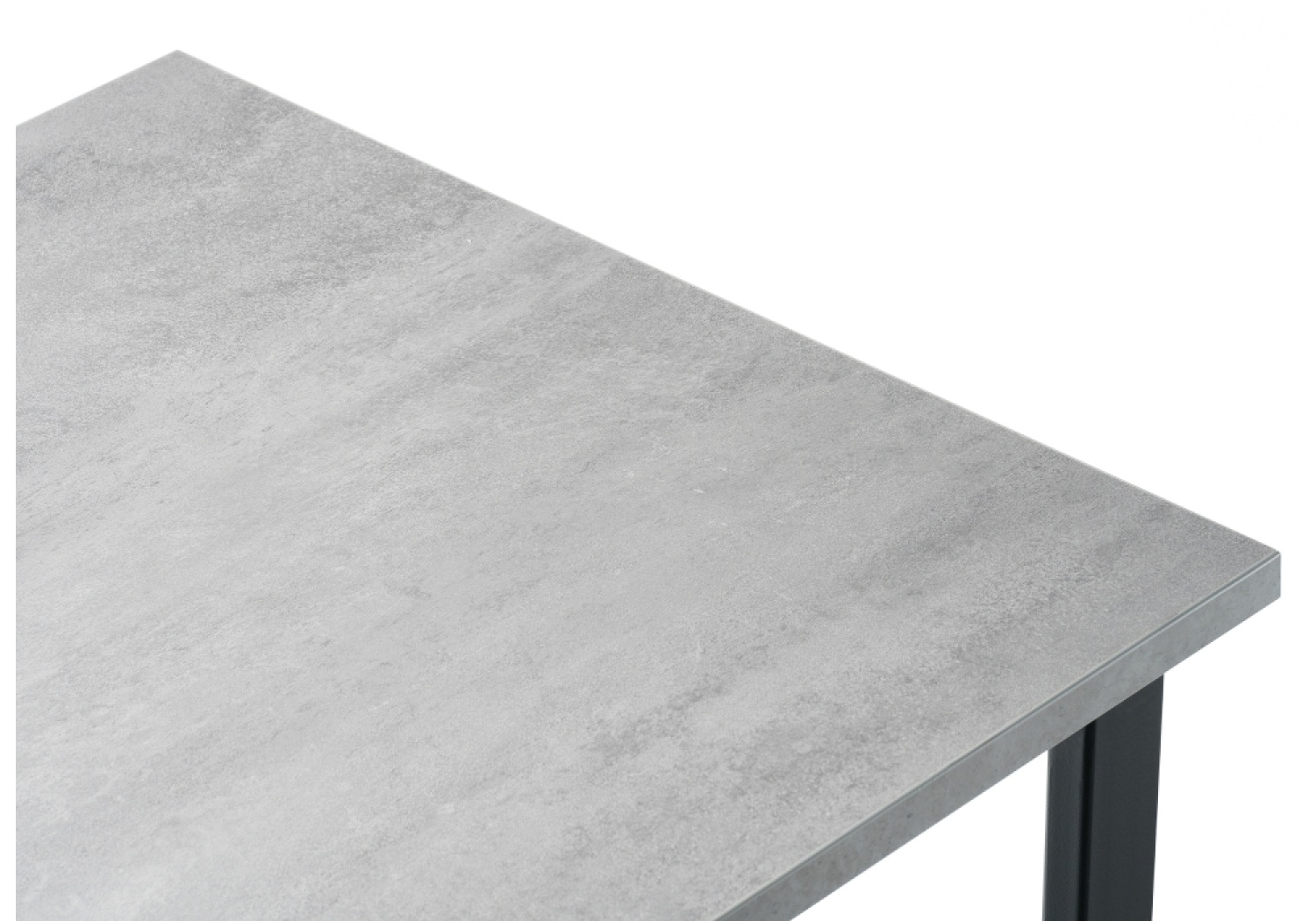 Деревянный стол Лота Лофт 120х74х75 25 мм черный матовый / бетон