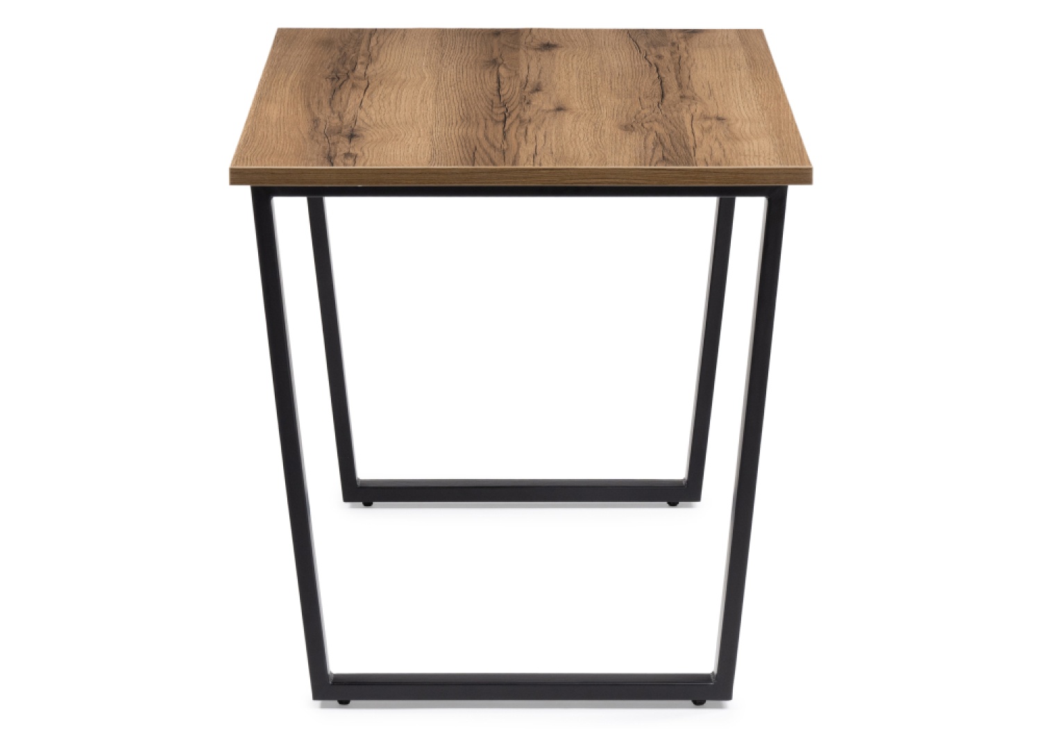 Деревянный стол Лота Лофт 120х74х75 25 мм дуб делано темный / матовый черный