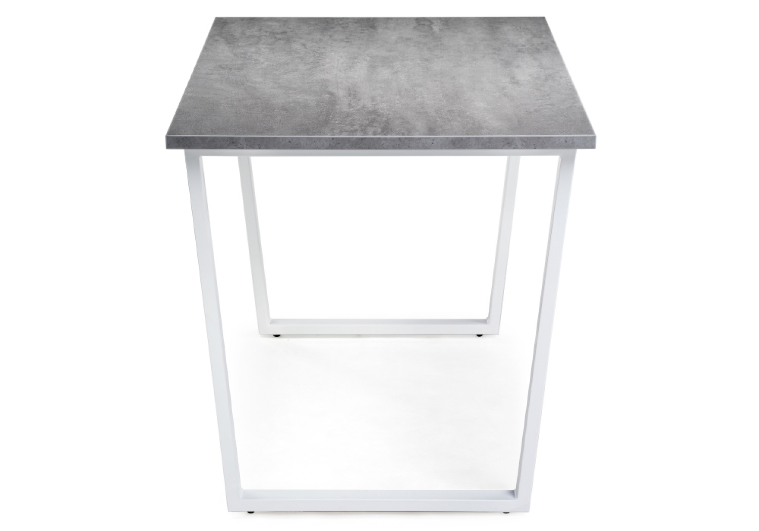 Деревянный стол Лота Лофт 140 25 мм бетон / белый матовый