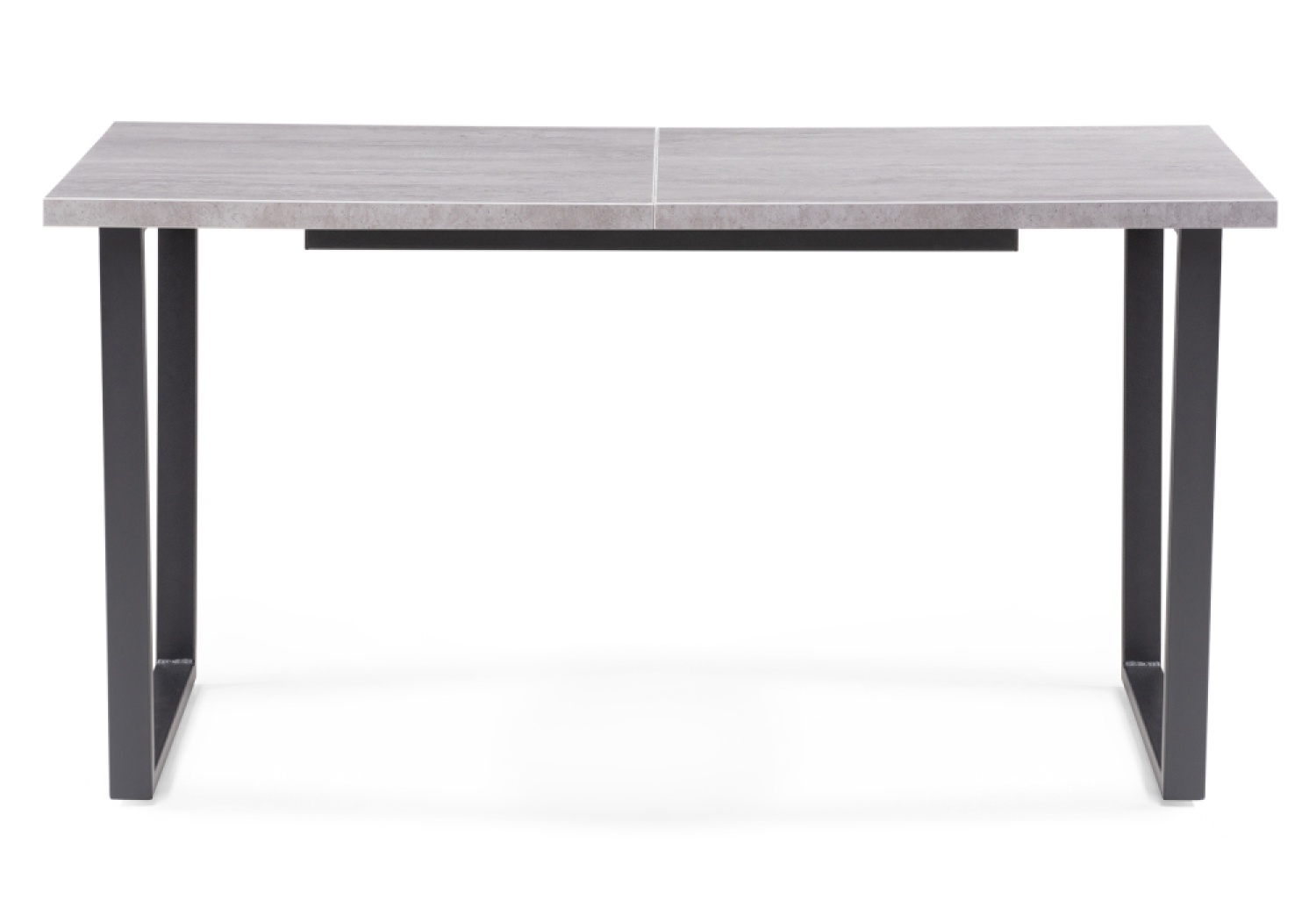 Деревянный стол Лота Лофт 140 25 мм бетон / черный матовый
