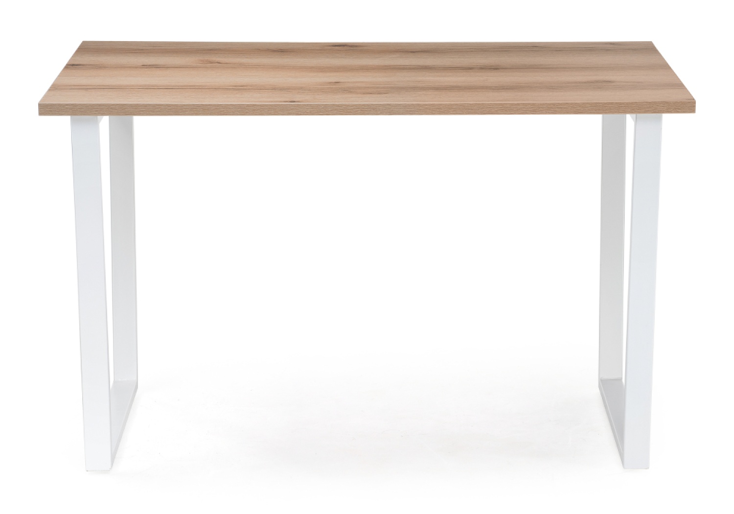 Деревянный стол Лота Лофт 140 25 мм матовый белый / дуб делано светлый