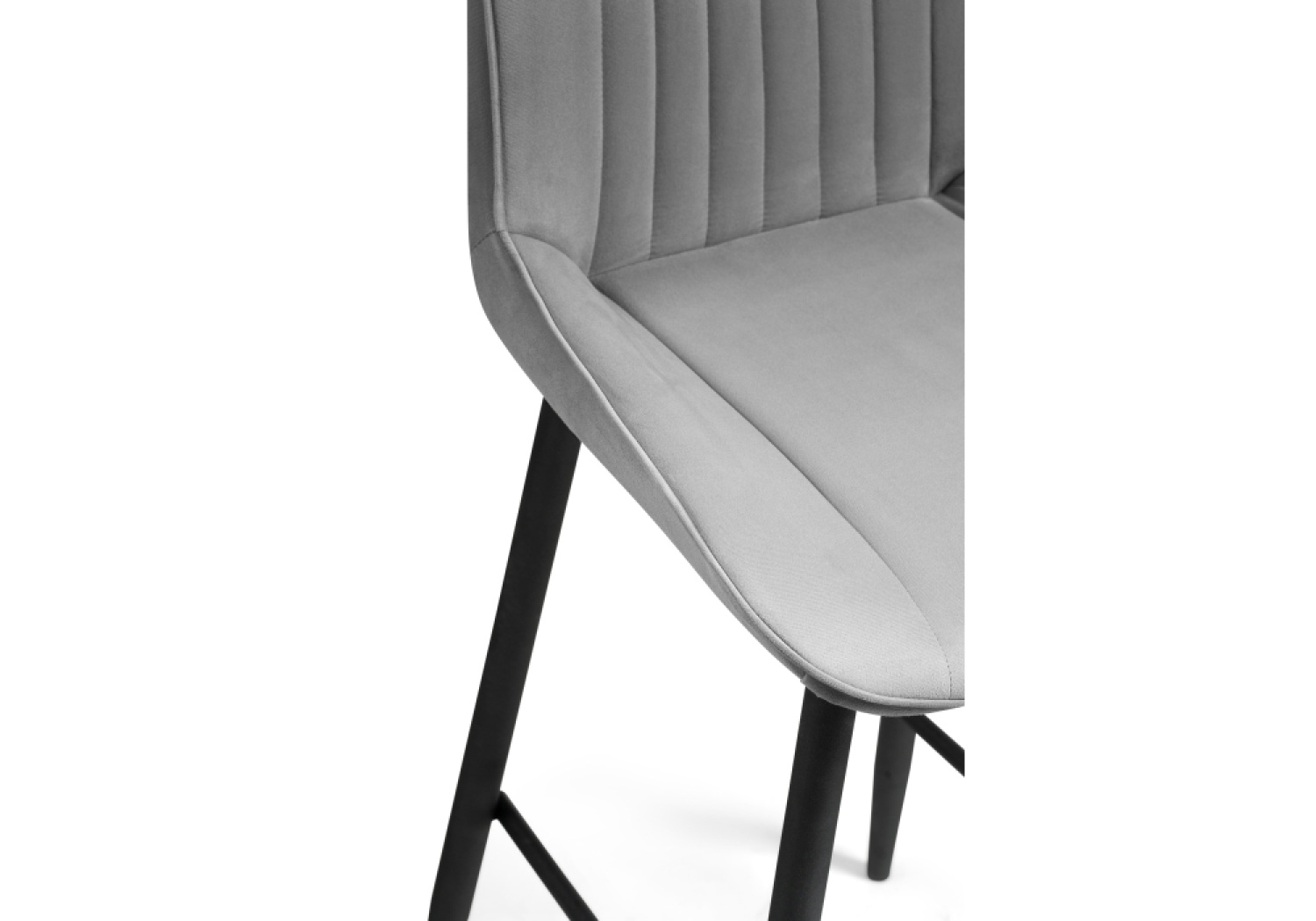 Барный стул Седа К крутящийся светло-серый / черный