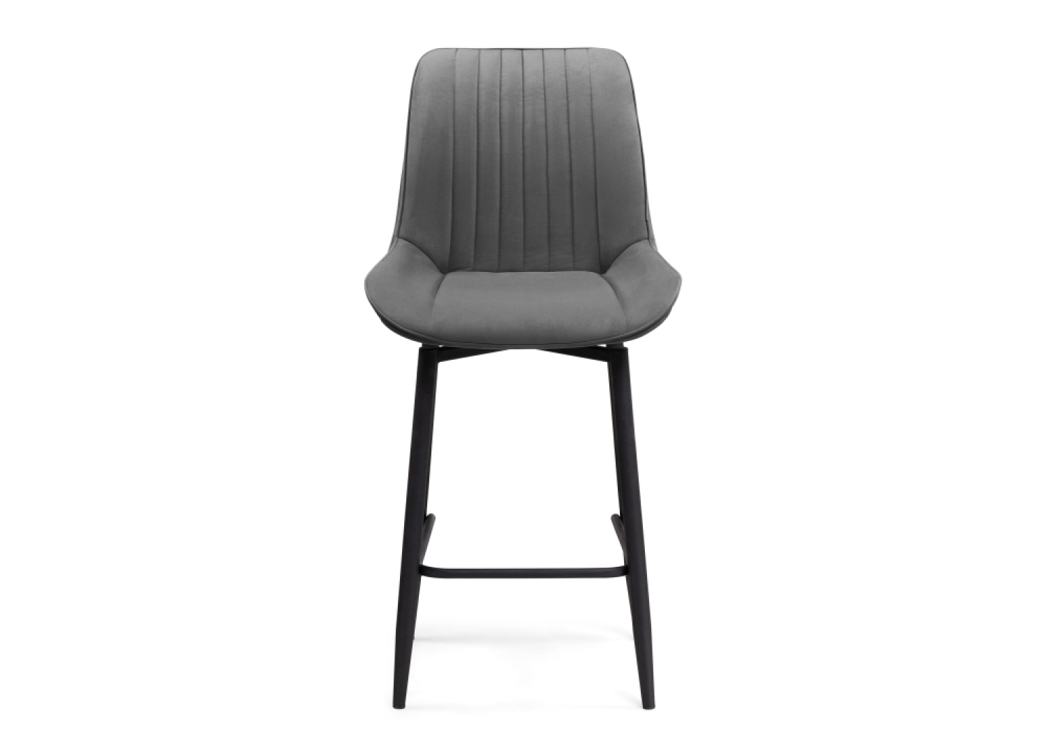 Барный стул Седа К крутящийся темно-серый / черный