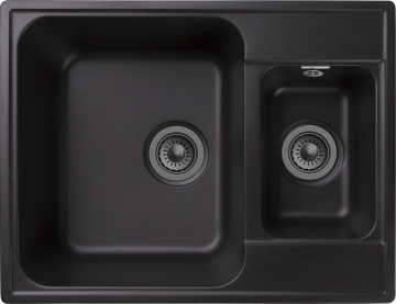 Кухонная мойка GF-QUARZ 09 \ черная \ прямоугольная \ 617 х 478 мм