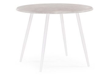 Деревянный стол Абилин 100 мрамор светло-серый / белый матовый