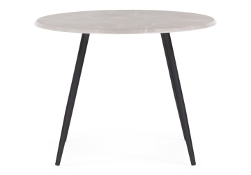 Деревянный стол Абилин 100 мрамор светло-серый / черный матовый