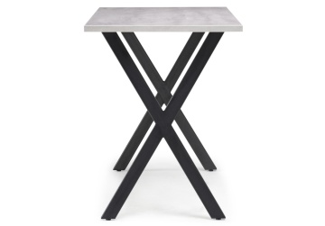 Деревянный стол Алеста Лофт 120х60х77 25 мм бетон / черный матовый