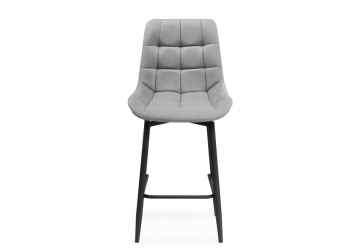 Барный стул Алст К крутящийся светло-серый / черный