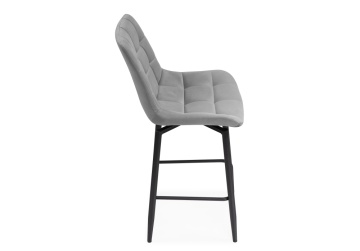 Барный стул Алст К крутящийся светло-серый / черный