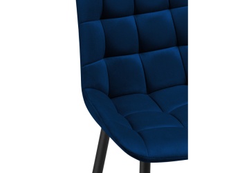 Барный стул Алст велюр синий / черный