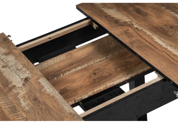 Деревянный стол Баи дуб юкон / черный