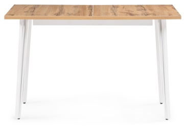 Деревянный стол Денвер Лофт 120(160)х75х75 25 мм дуб вотан / белый матовый