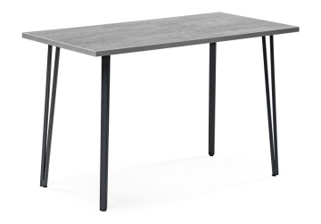 Деревянный стол Денвер Лофт 120х60х75 25 мм бетон / черный матовый
