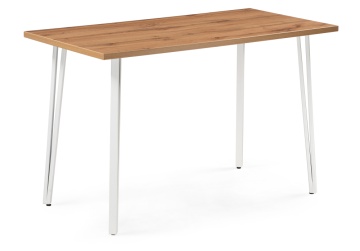 Деревянный стол Денвер Лофт 120х60х75 25 мм дуб вотан / белый матовый