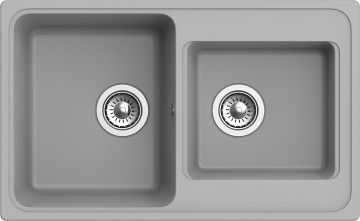 Кухонная мойка ELEGANT 80D \ серый металлик \ прямоугольная \ 775 х 480 мм