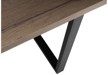 Деревянный стол Эльпатия 130 дуб велингтон / черный матовый