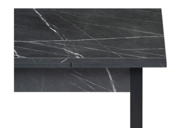 Деревянный стол Форли 90(150)х67 мрамор черный / черный матовый