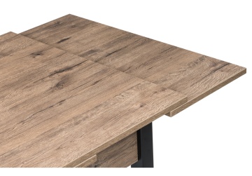 Деревянный стол Форли дуб велингтон / черный матовый