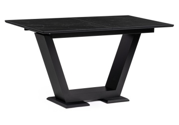 Керамический стол Иматра 140х80х76 черный мрамор / черный кварц