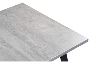 Деревянный стол Колон Лофт 120(160)х75х75 25 мм бетон / черный матовый