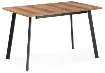 Деревянный стол Колон Лофт 120(160)х75х75 25 мм дуб делано темный / матовый черный