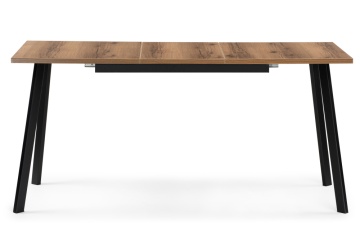 Деревянный стол Колон Лофт 120(160)х75х75 25 мм дуб делано темный / матовый черный