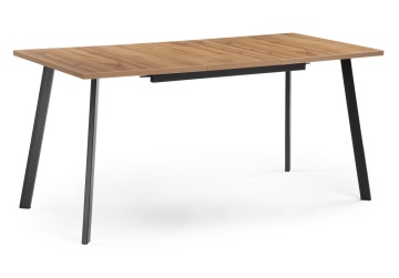 Деревянный стол Колон Лофт 120(160)х75х75 25 мм дуб вотан / черный матовый