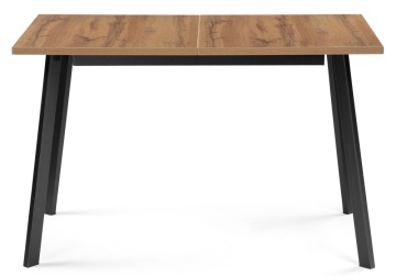 Деревянный стол Колон Лофт 120(160)х75х75 25 мм дуб вотан / черный матовый