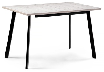 Деревянный стол Колон Лофт 120(160)х75х75 25 мм юта / матовый черный