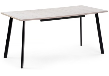 Деревянный стол Колон Лофт 120(160)х75х75 25 мм юта / матовый черный