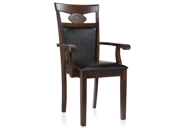 Деревянный стул Кресло Luiza dirty oak / dark brown