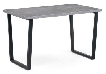 Деревянный стол Лота Лофт 120х74х75 25 мм черный матовый / бетон