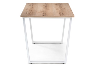 Деревянный стол Лота Лофт 120х74х75 25 мм дуб делано светлый / матовый белый