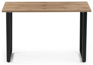 Деревянный стол Лота Лофт 120х74х75 25 мм дуб вотан / матовый черный