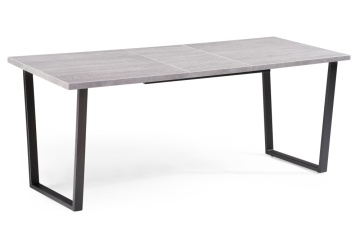 Деревянный стол Лота Лофт 140 25 мм бетон / черный матовый